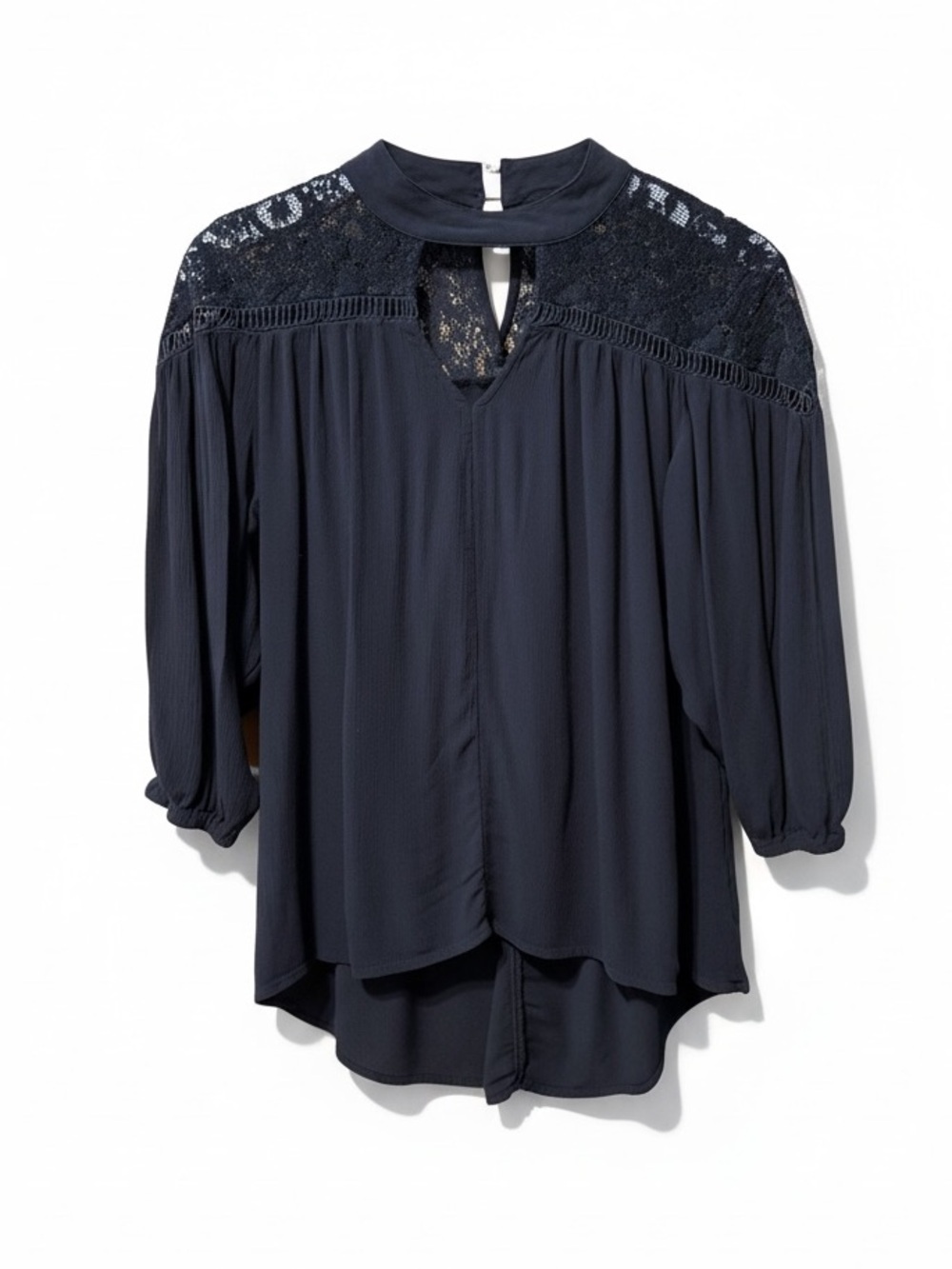 a.n.a Black Lace Detail Blouse – Size Large